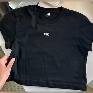 KITH Cropped Black Tee XS